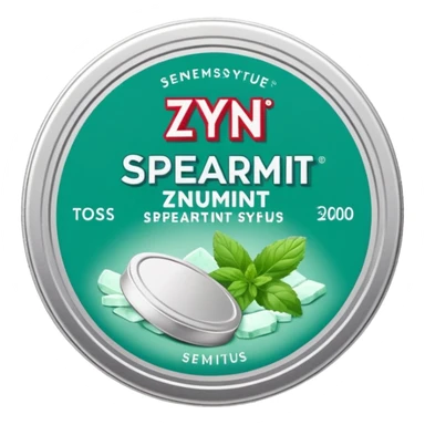 Zyn spearmint snus sticker