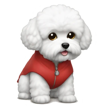 Bichon maltais but with red coat sticker