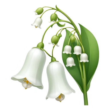 Lily of the valley flower sticker