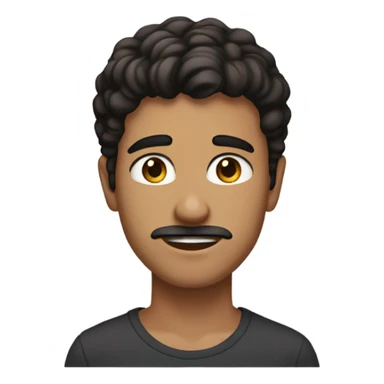 21 year old guy with dark brown hair that is to his forehead and a slight beard and mustache and he has brown eyes and he is wearing a dress sticker