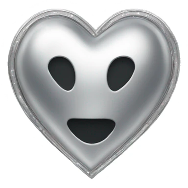 platinum heart shape saturn sticker