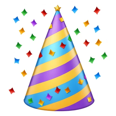 Happy Birthday Confetti Hat without Human sticker