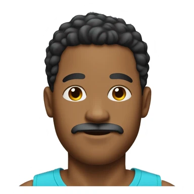 Light skin Black man with mustache and chin hair age 37  sticker