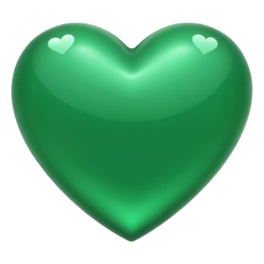 Emerald green heart emoji sticker