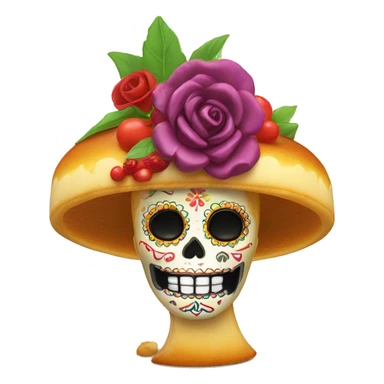 Dia de los muertos flan sticker
