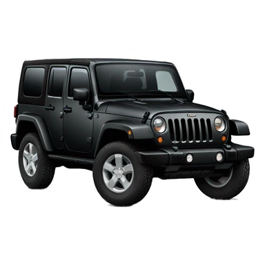 Black 4 door jeep wrangler sticker