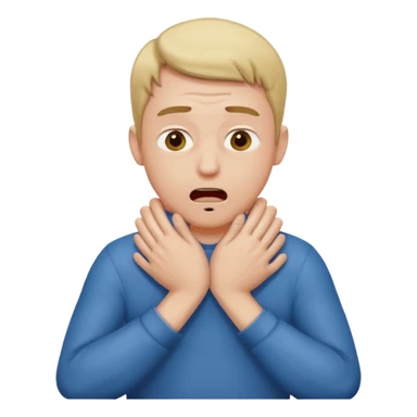 Guy choking himself with his hands sticker