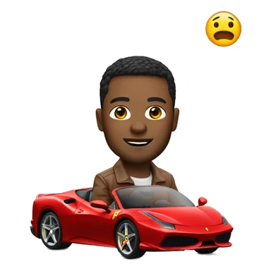 My Memoji driving a Ferrari  sticker