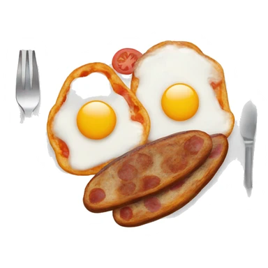 Full english breakfast plate sticker