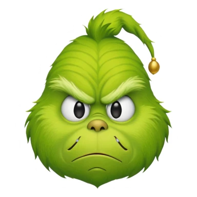grinch face emoji sticker