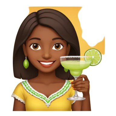 Indian girl with margarita  sticker