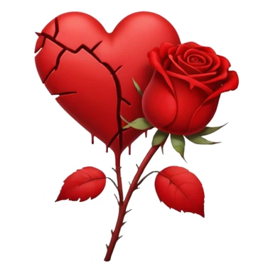 Put The 💔 Emoji And 🥀 Emoji Together In One Image sticker
