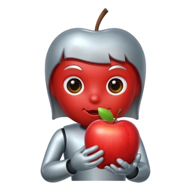 android eating apple sticker