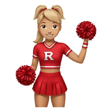 Rutgers full body Cheerleader sticker