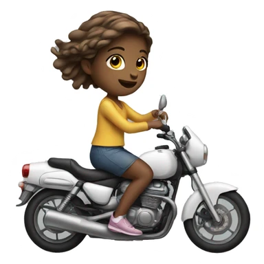 Girl on bike infront of a car sticker