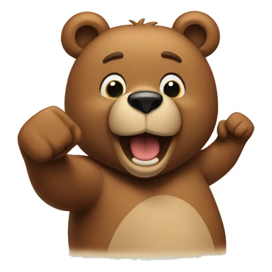 Bear giving a thumbs up  sticker