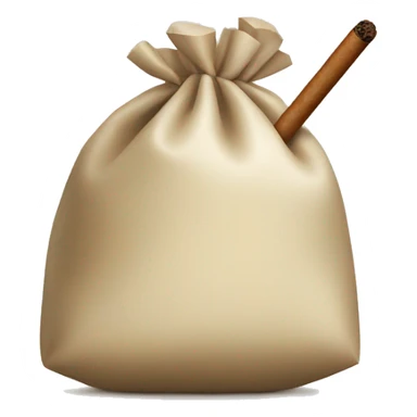 a bag of flour smokes a cigar sticker