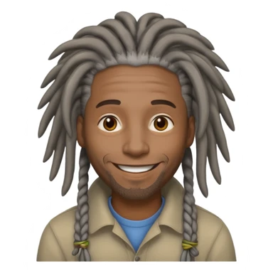 Homem negro de dreads grisalhos sticker