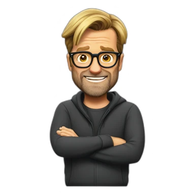 Jurgen Klopp shoulder shrug don't know sticker