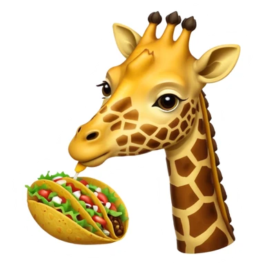 taco eating giraffe sticker