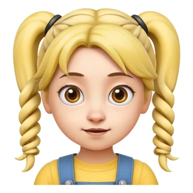 cute girl minion with pigtails sticker