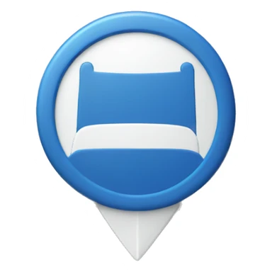 Blue badge wit a white chec sticker