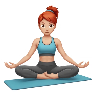 Pilates + red haired girl sticker