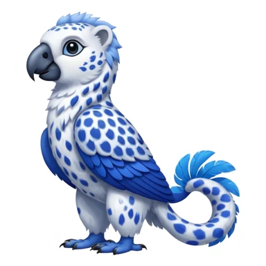 Snow-Leopard-Blue-Tang-Fish-Polar-Bear-Hyacinth-Macaw-fusion-hybrid-animal-creature, full body sticker