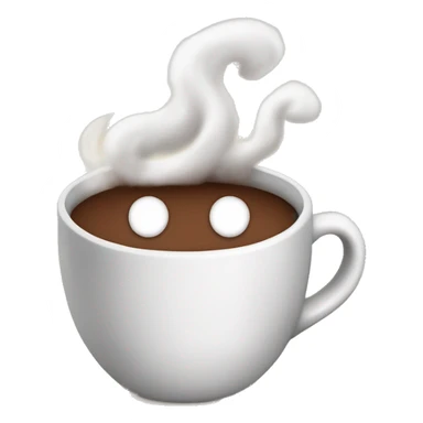 steaming cup of hot cocoa  sticker