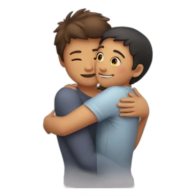 Human hug the heart sticker