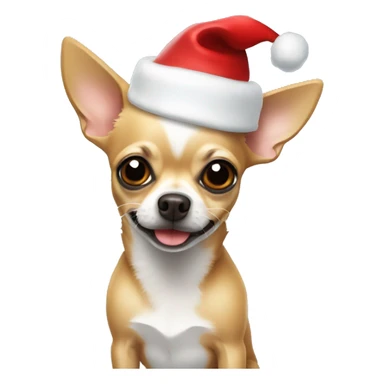 Chihuahua wearing a Santa hat sticker