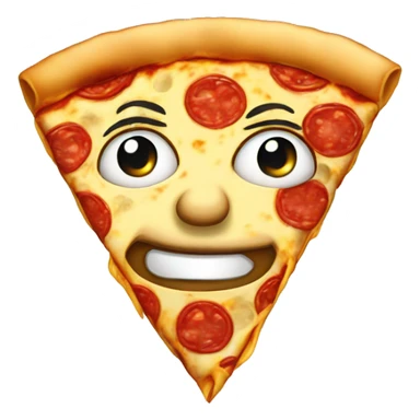 Pizza face sticker
