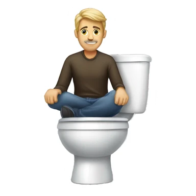 A man in a toilet sticker