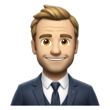 Macron qui joue à fortnit sticker