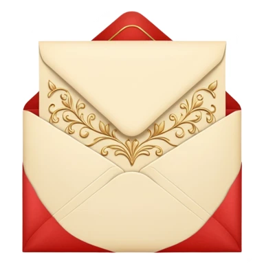 Cream-colored romantic Letter Envelope  sticker