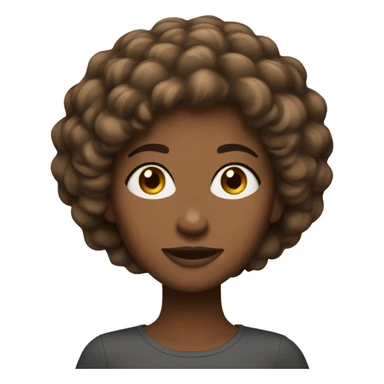 Mulher de cabelo cacheado da cor marrom claro sticker