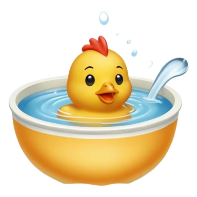 Swimming in chicken sticker
