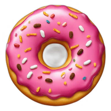 Mr.donut is ordering a pizza sticker