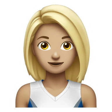 Short blonde girl volleyball sticker