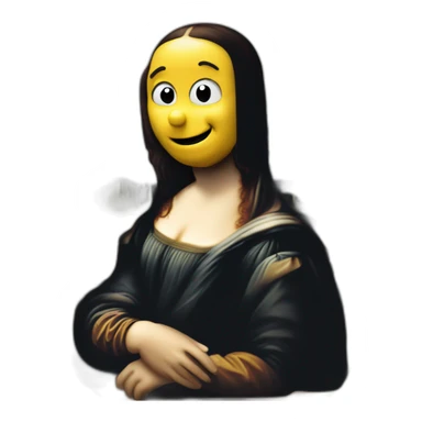 mona lisa taking a picture sticker