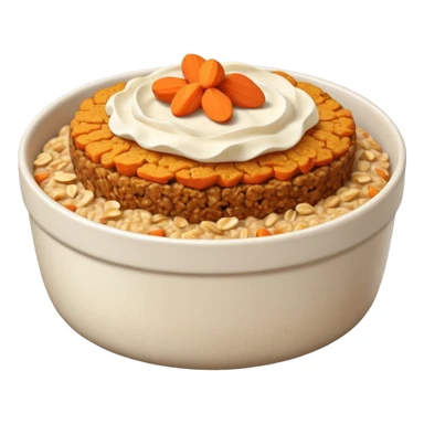 carrot cake oats baked oats in a bowl like oat meal  sticker