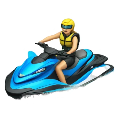 Jet ski on the wave sticker