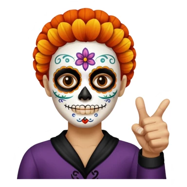 Pulgar arriba día de muertos sticker