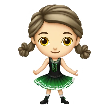 girl irish step dancing sticker