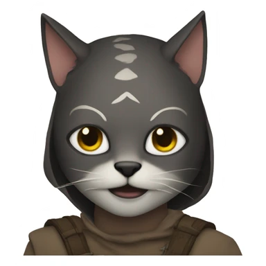 Therian with a cat mask sticker