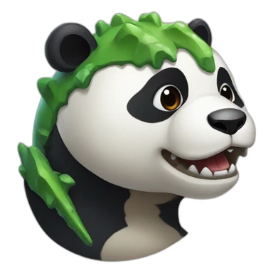 A panda bear mixed with a dinosaur sticker