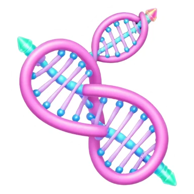 pink dna molecule sticker