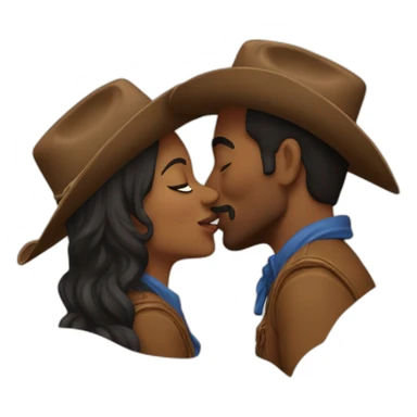 Cowboys kissing sticker