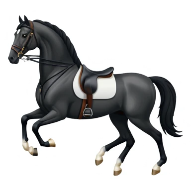 Dressage horse without rider sticker