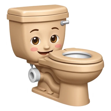 Skibidi toilet with head coming out the toilet bowl sticker